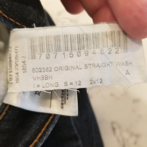 Old Navy NWOT  Dark Wash Straight Jeans -  12 Long - Picture 3 of 9